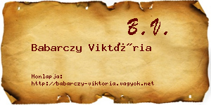 Babarczy Viktória névjegykártya