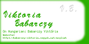 viktoria babarczy business card